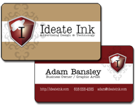 full color, high gloss, round corner business cards